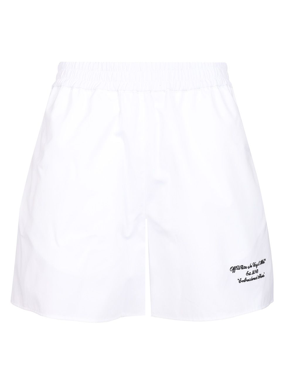 Off-White Popeline Shorts Trousers - Bianco | 25417871d4e6058ace085dcdc741641a41c63903