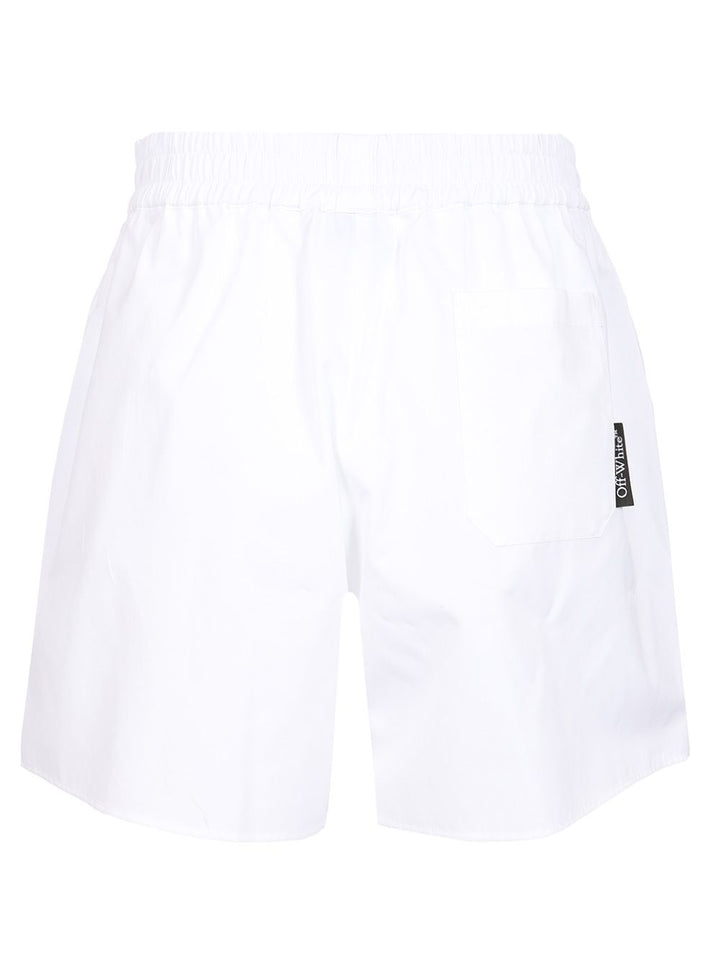 Off-White Popeline Shorts Trousers - Bianco | 519158386a033faab585600779ef17388ec7e080