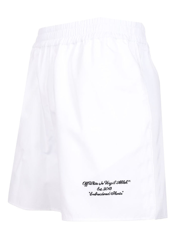 Off-White Popeline Shorts Trousers - Bianco | 2b450b02902abe436a981a9c5f39e364fc224aca