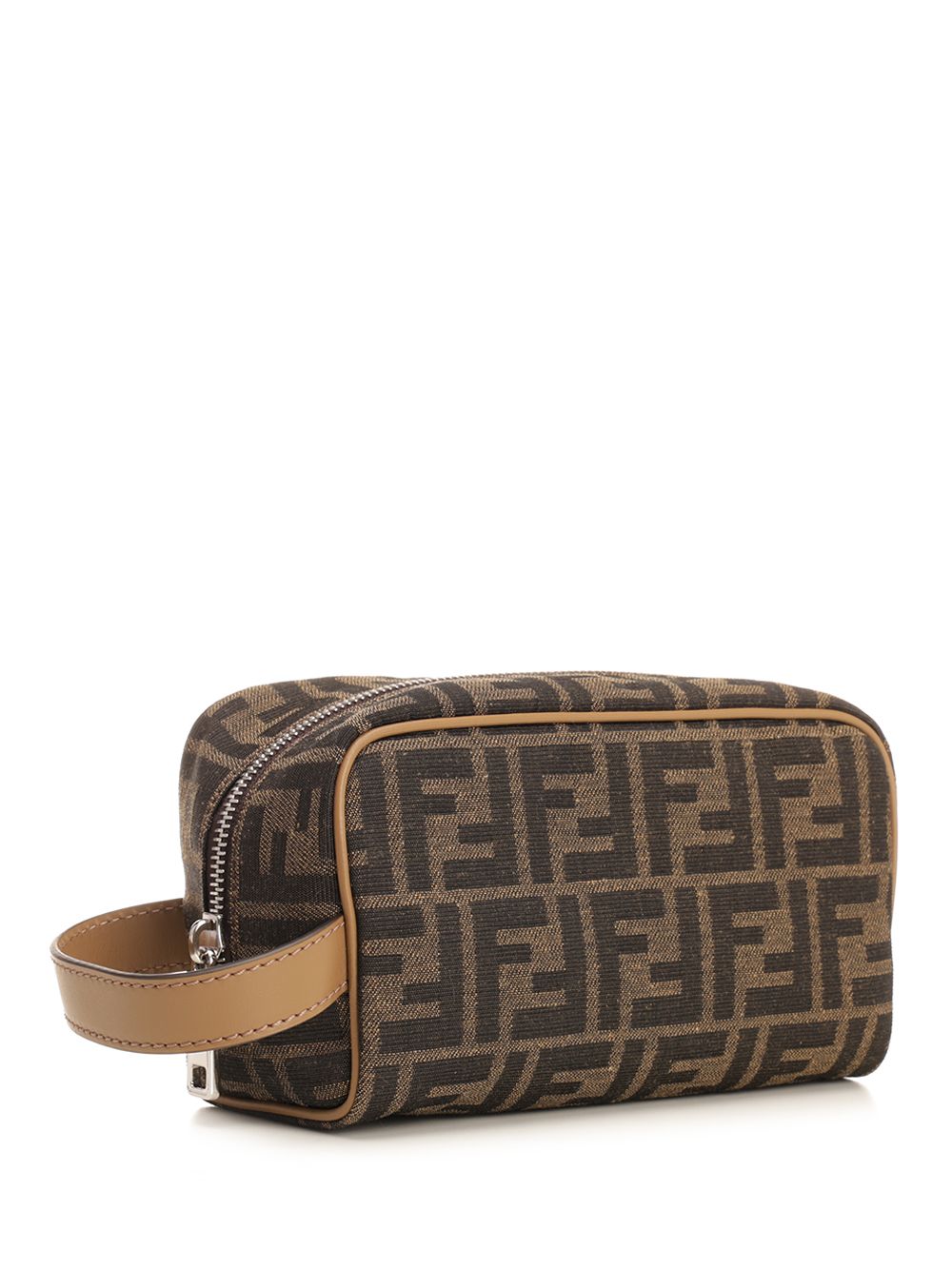 Fendi Beauty Case In Ff Jacquard Fabric Small leather goods - Marrone | ecfaa9d1b2f9c4eaa8241110c10cf72334ecefda