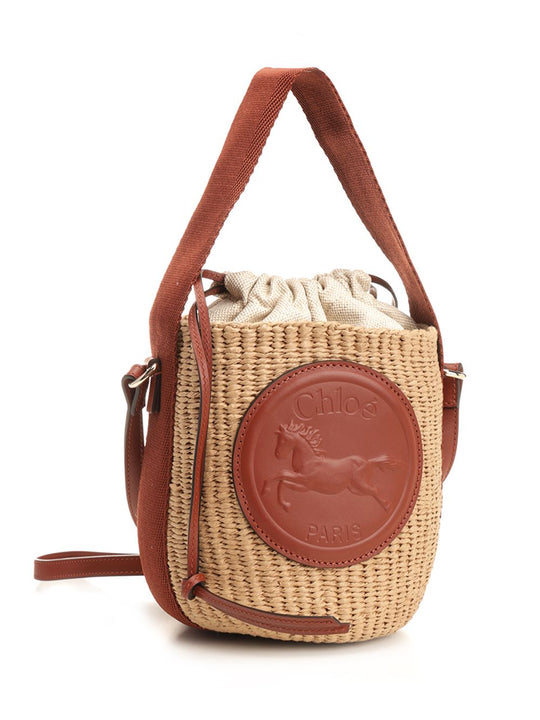 Horse Medal Shoulder Bags Marrone