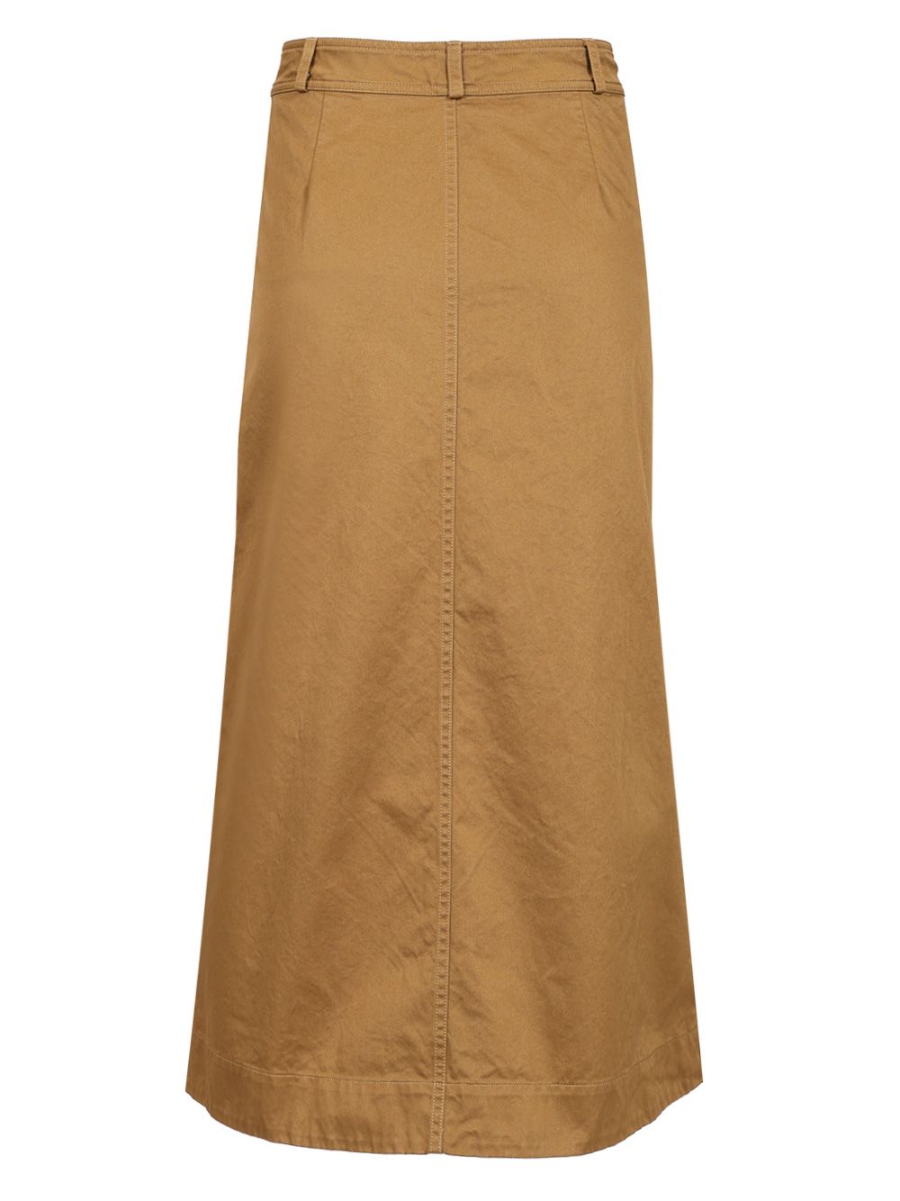 Saint Laurent Cotton Midi Skirt Gonne - Marrone | 58ccaeb8a39d4e109466d675e5c8617d86dbe333