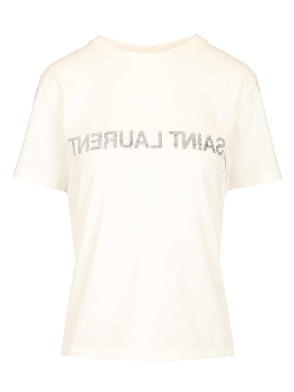 Saint Laurent Cotton Jersey T-Shirt - Bianco | afb72c82b0eaf129f51b6a119c847332217811b4