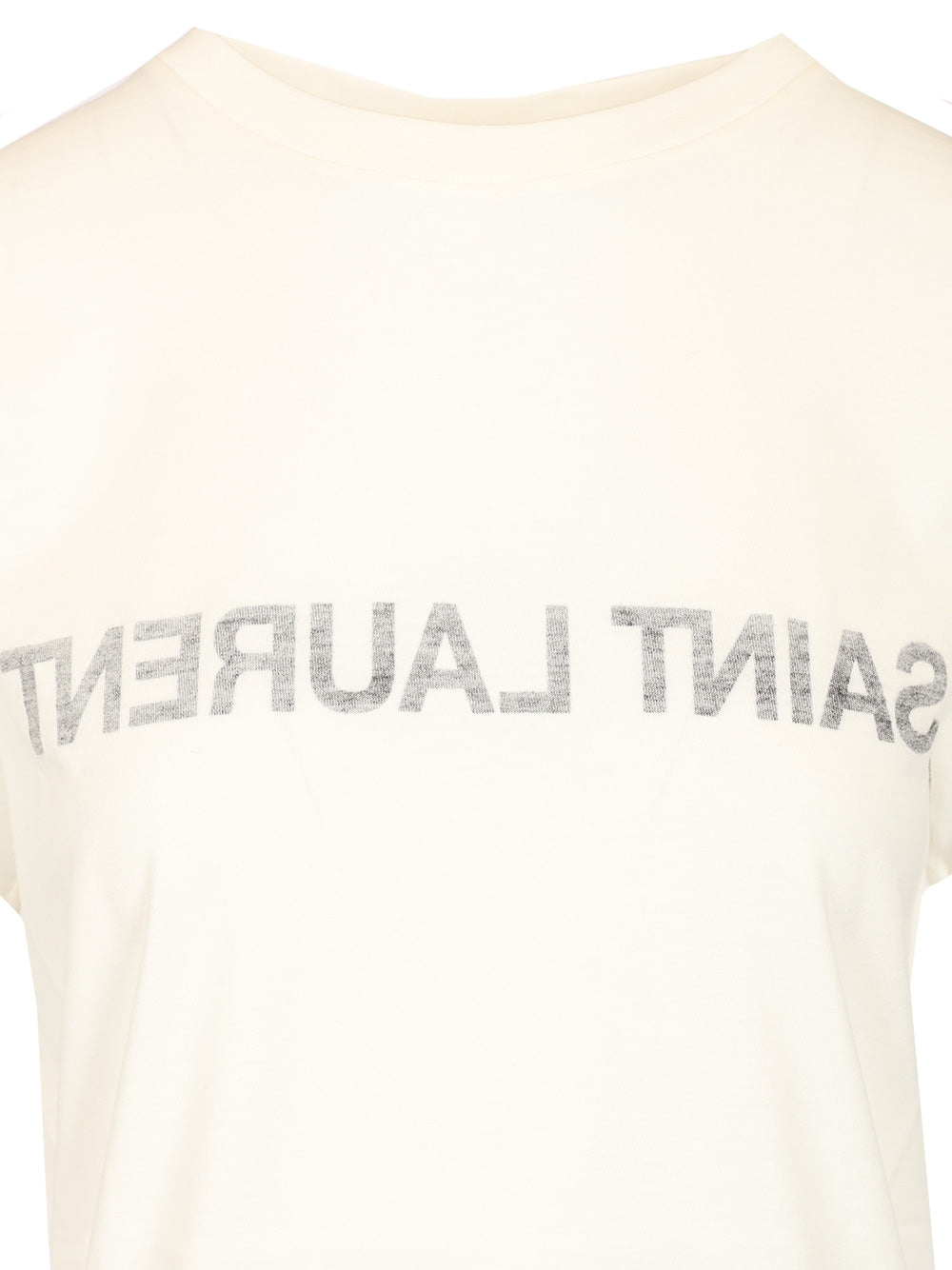 Saint Laurent Cotton Jersey T-Shirt - Bianco | 94d20eccb66043250d30dba9661d7ac0b4e8b240