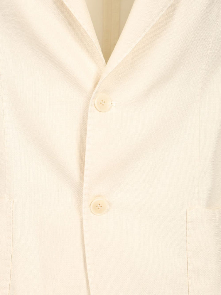 Guarinucci Cotton Linen Blazer Giacche - Bianco | 0292523783d8aa58b83a16ef0b79520783acc8d9