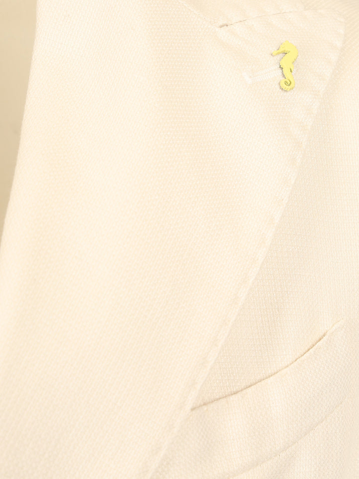 Guarinucci Cotton Linen Blazer Giacche - Bianco | 1fbcce85f046464b9193b510be0537e6bffc8d55