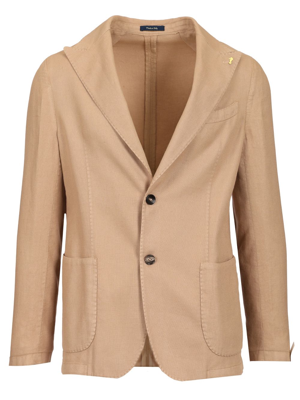 Guarinucci Cotton Linen Blazer Giacche - Beige | 8dc79d699aaa847cea0fbcc868932d1ce3d3ff6b