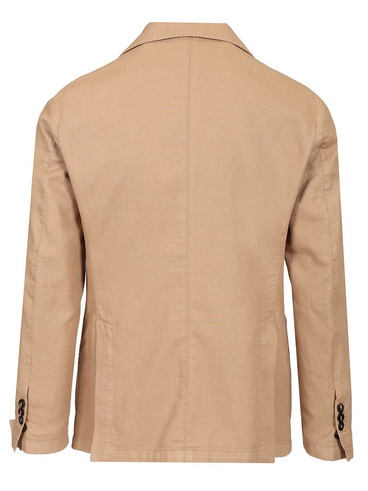 Guarinucci Cotton Linen Blazer Giacche - Beige | 291435061678887975887ab5a32c2ac46cf4e586