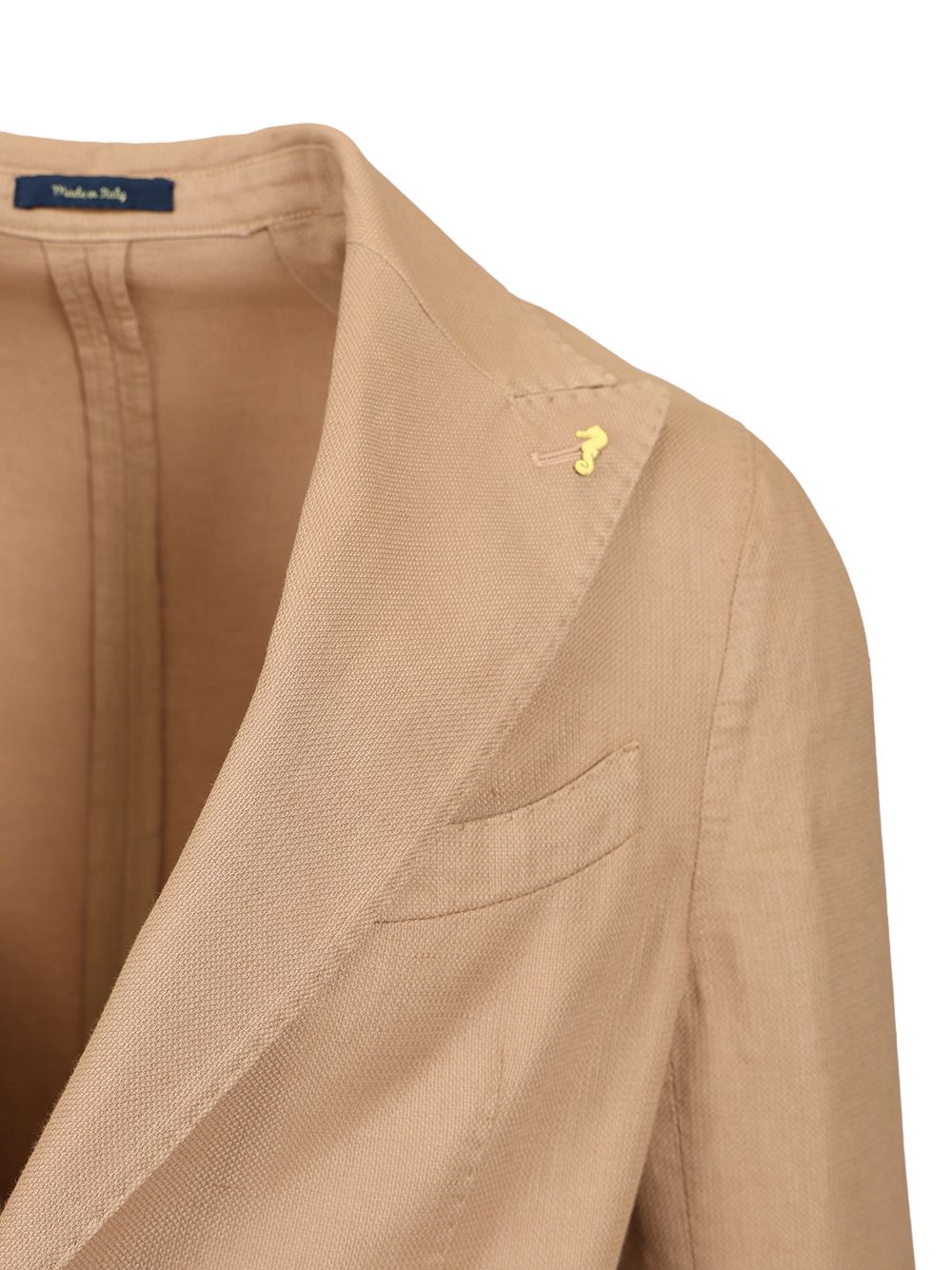 Guarinucci Cotton Linen Blazer Giacche - Beige | e00e363f6b764f2978e6a601cb1318dd402ccc87