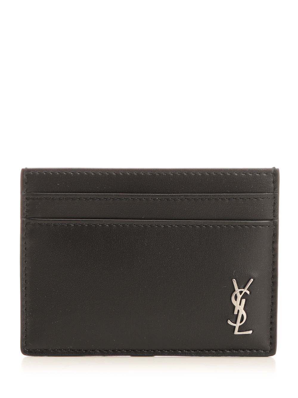 Saint Laurent Tiny Cassandre Card Holder Wallets - Nero | 2b9510334791e68ffb38ccd821ba36c7712d0d28