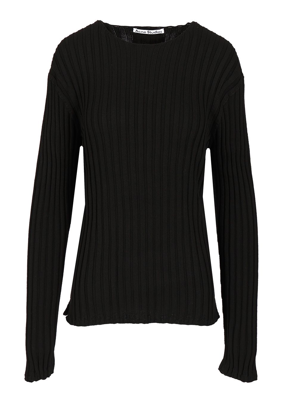 Acne Studios Crew Neck Sweater Knitwear - Nero | 609e3cac4af8b30e5039ba77f3d9a0b1afa7849d