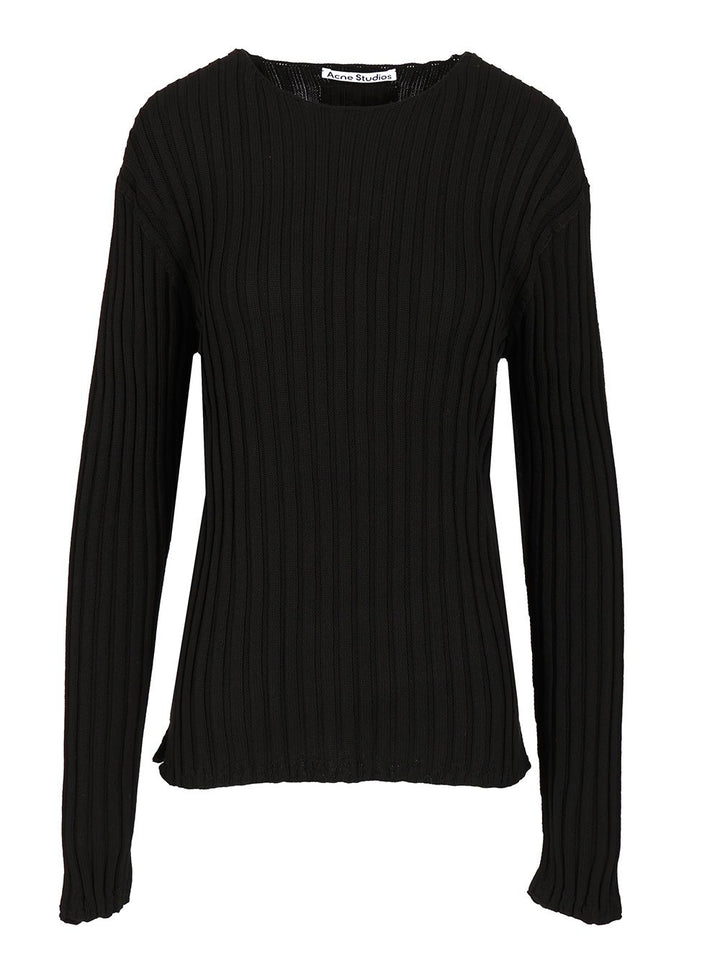 Acne Studios Crew Neck Sweater Knitwear - Nero | 609e3cac4af8b30e5039ba77f3d9a0b1afa7849d