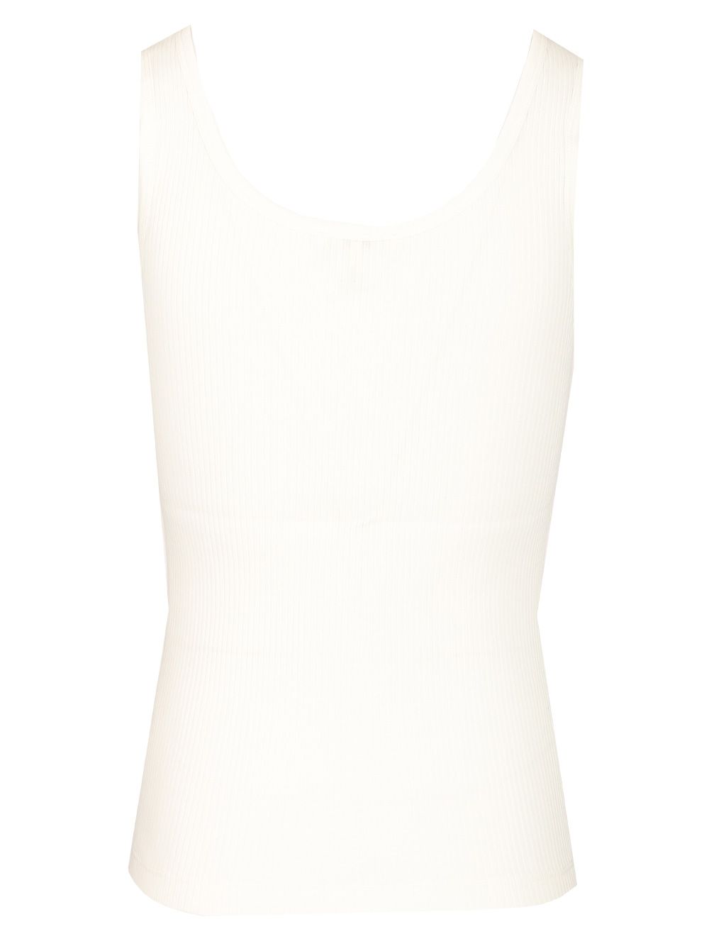 Chloe' Ribbed Stretch Jersey Top - Bianco | 730e78b88144b6f28c9be25c7d939c6d3b8b9c99