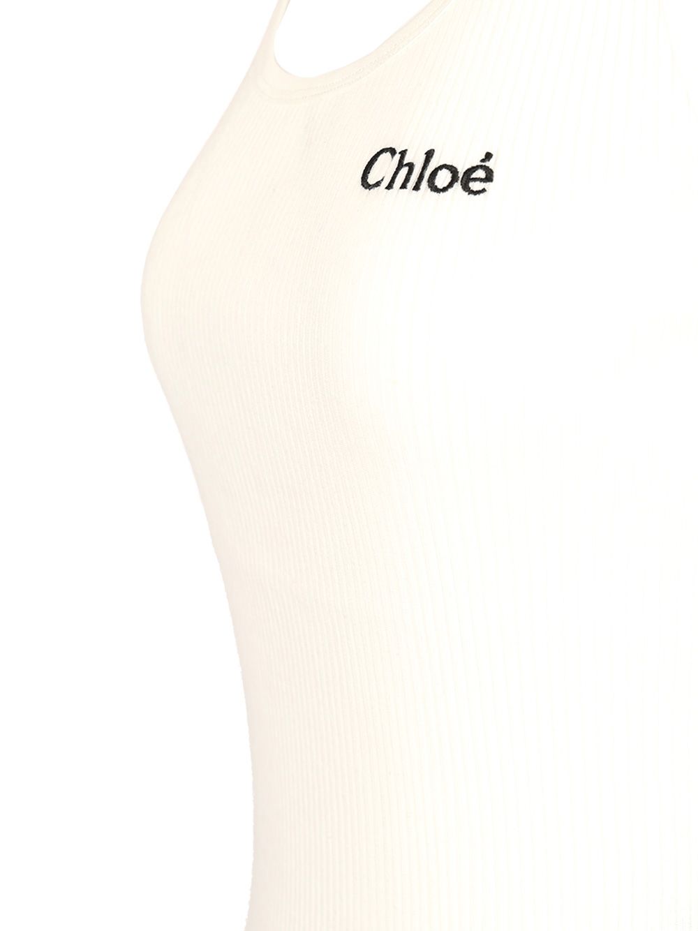 Chloe' Ribbed Stretch Jersey Top - Bianco | 229bb5d8f36bb0c8a851f5f5a34ad8d997fa91f6