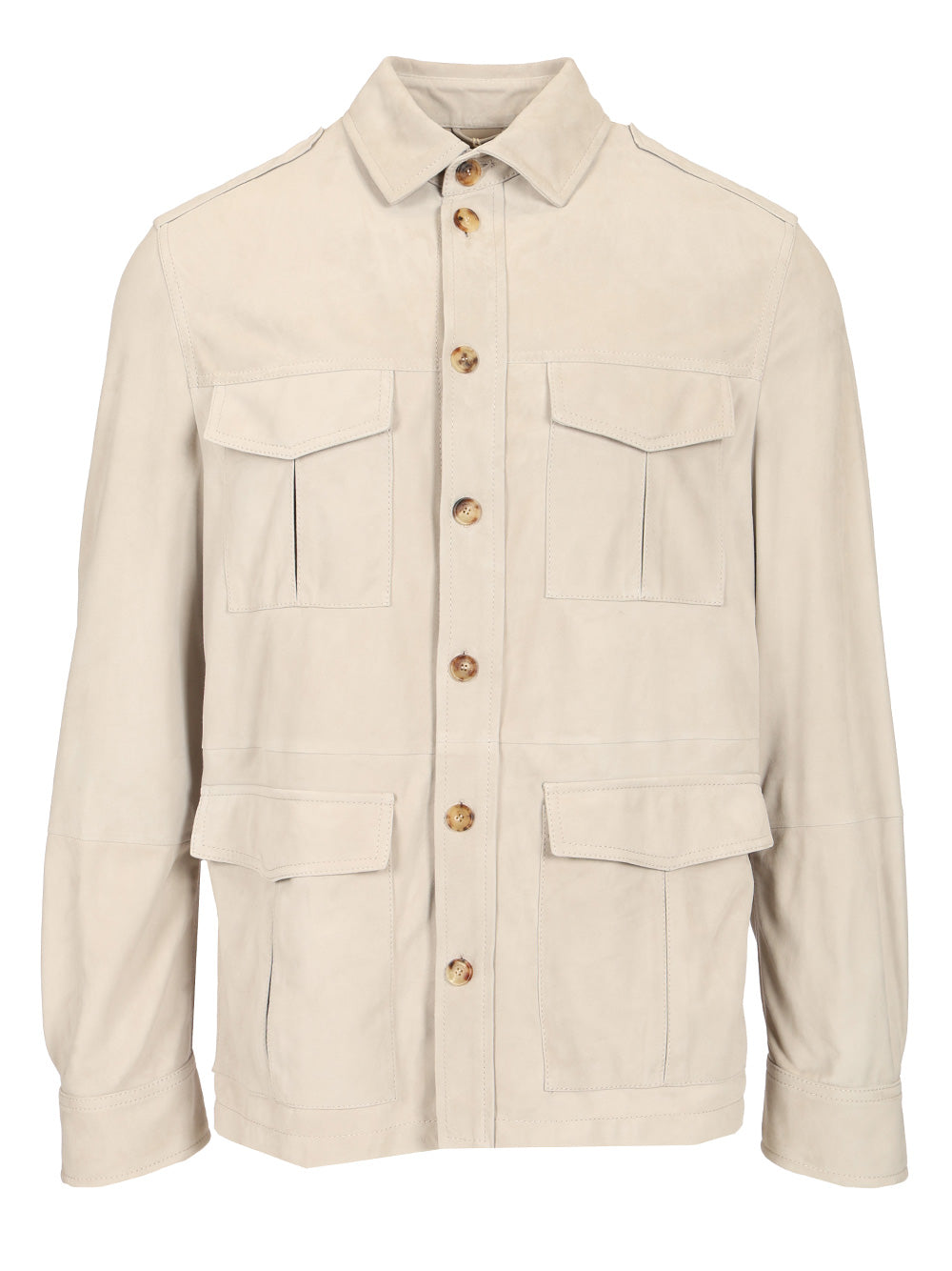 Brunello Cucinelli Suede Safari Jacket Giacche - Beige | 37cdb96247c5721b0bdb478c853e24abe6ae8bd8