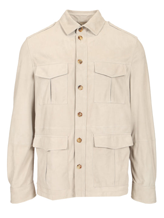 Suede Safari Jacket Giacche Beige