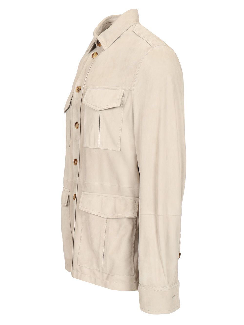Brunello Cucinelli Suede Safari Jacket Giacche - Beige | b85ab22be42189400c1a26b0d6eb20c38295a97d