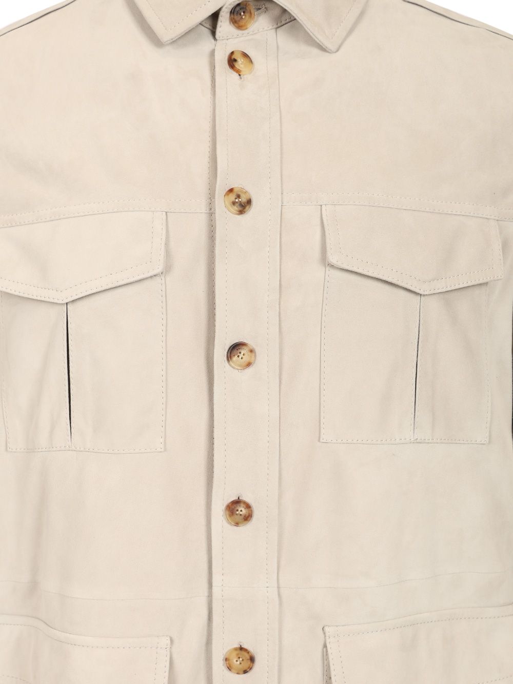 Brunello Cucinelli Suede Safari Jacket Giacche - Beige | f9cabf7f5cf397f4ed3c162e55ea3136da1ec3a7