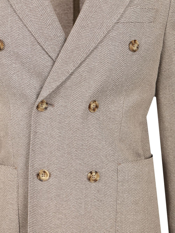 Al Duca D'Aosta Unlined Double-Breasted Jacket Giacche - Marrone | c632ff210aba4b7f420433bdb998bb074771a265