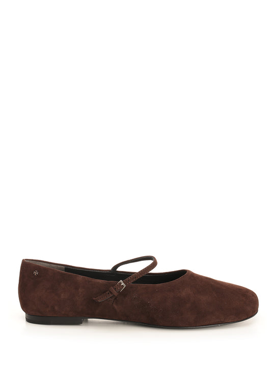 Mary Jane Ballet Flats Scarpe Basse Marrone