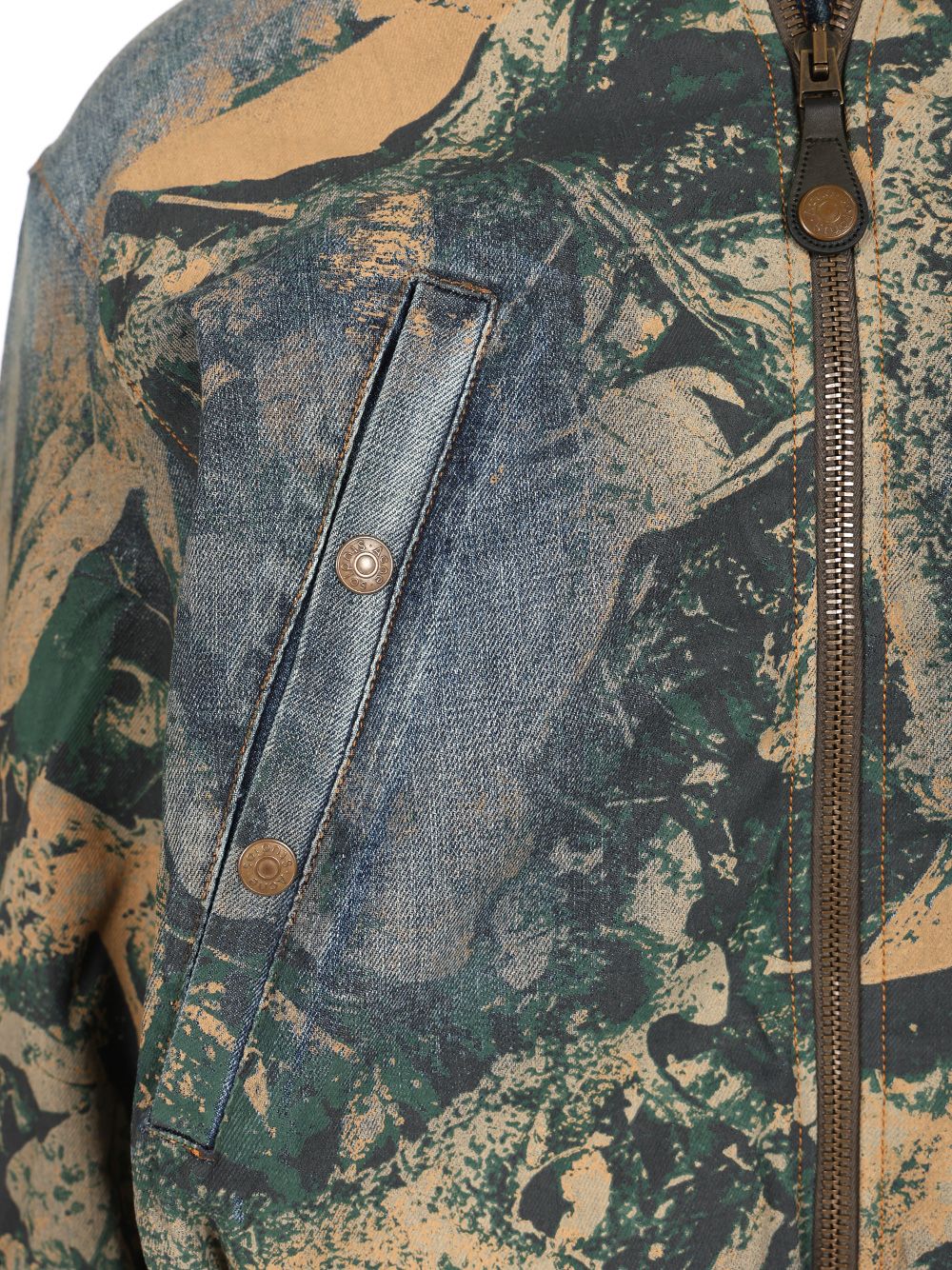 Acne Studios Denim Bomb Jacket With Camo Details Giacche - Marrone | eecbd6e8db6da677dc671209dae6eb13ce9816eb