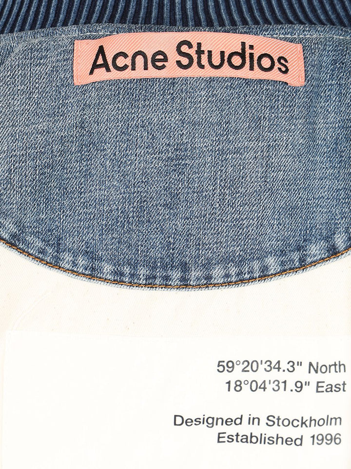 Acne Studios Denim Bomb Jacket With Camo Details Giacche - Marrone | aeff95e44e20c98284773ad0e8890f1a1bb4225d