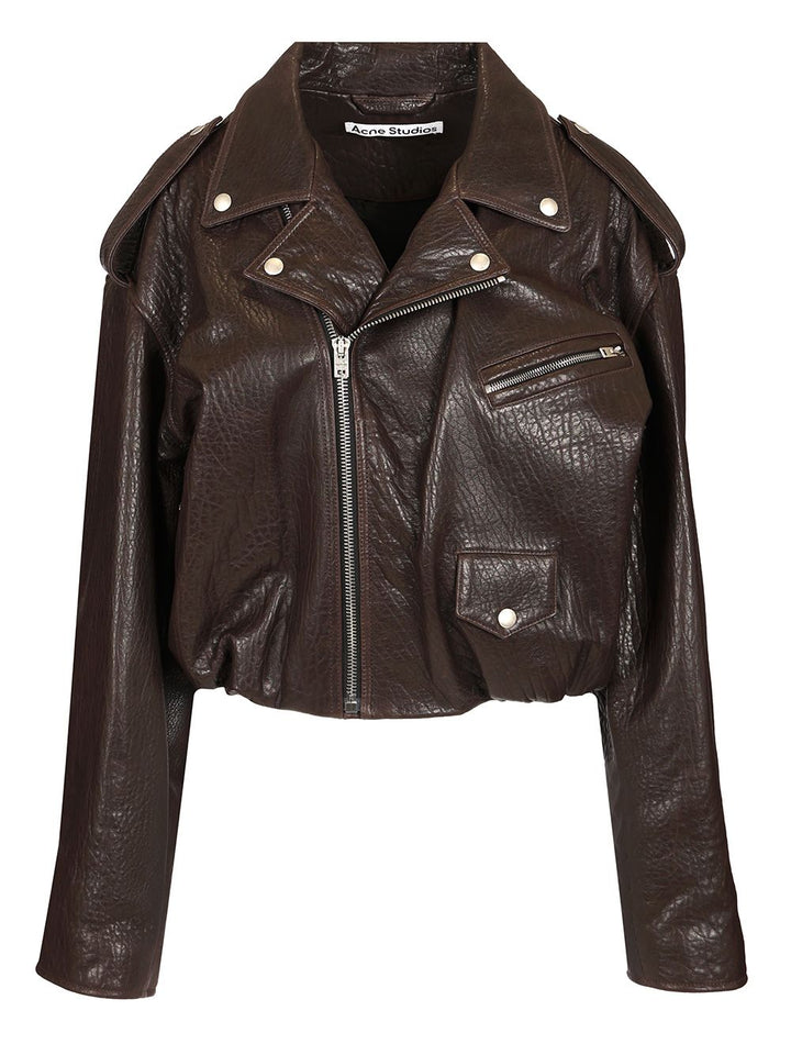 Acne Studios Leather Jacket Giacche - Marrone | 5d65b114459e83bc0f8af15433204aa708730e4f