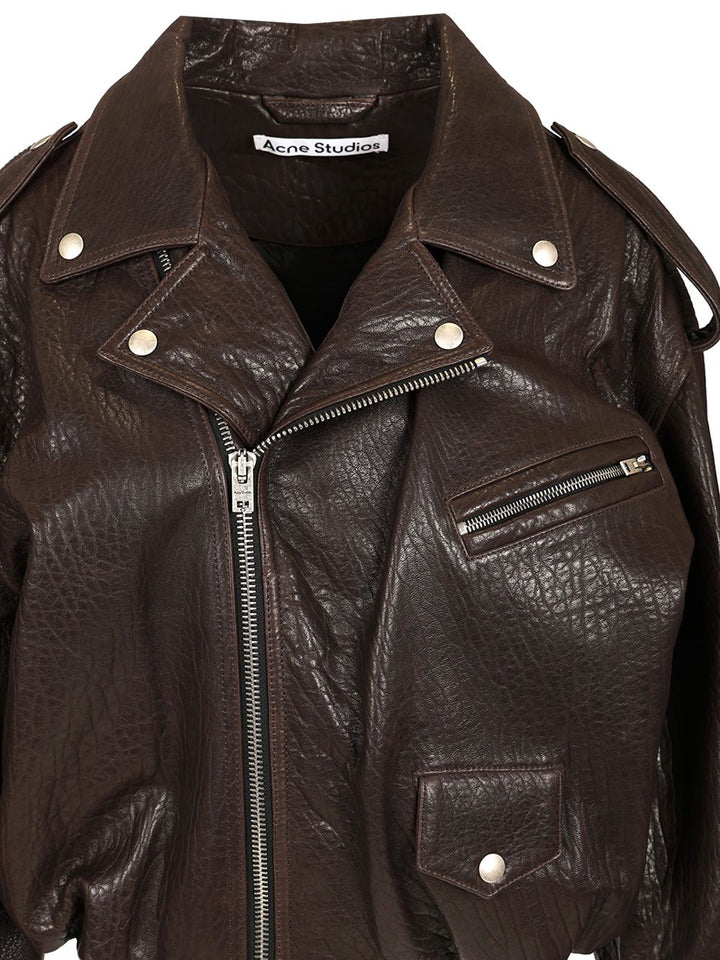 Acne Studios Leather Jacket Giacche - Marrone | 87aafe3637cfd631fd707826924a8335aaa39240