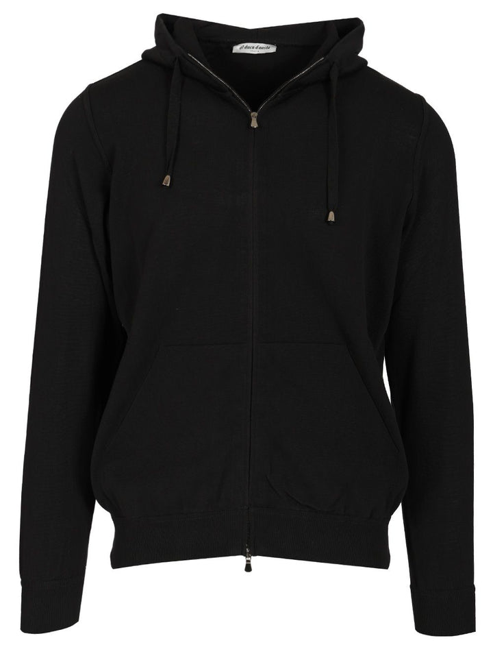 Al Duca D'Aosta Black Cotton Sweatshirt Knitwear - Nero | 9d9fe3d56bb6124d5a1af53794ae8dc5bd8d1b0d