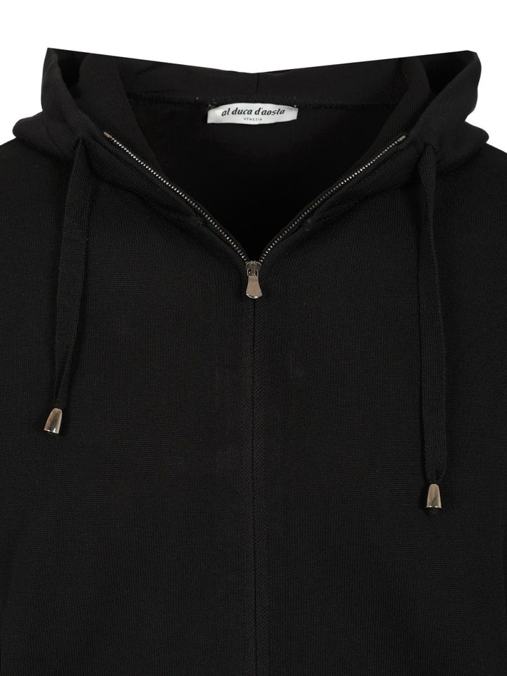 Al Duca D'Aosta Black Cotton Sweatshirt Knitwear - Nero | 74ac60af846901451e3e6036d425dc5140445cc9