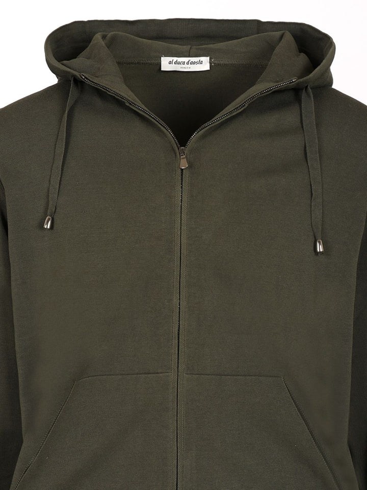 Al Duca D'Aosta Green Cotton Sweatshirt Knitwear - Verde | 8d7508aa6c0acc153a35e15415dab6df178c66d7