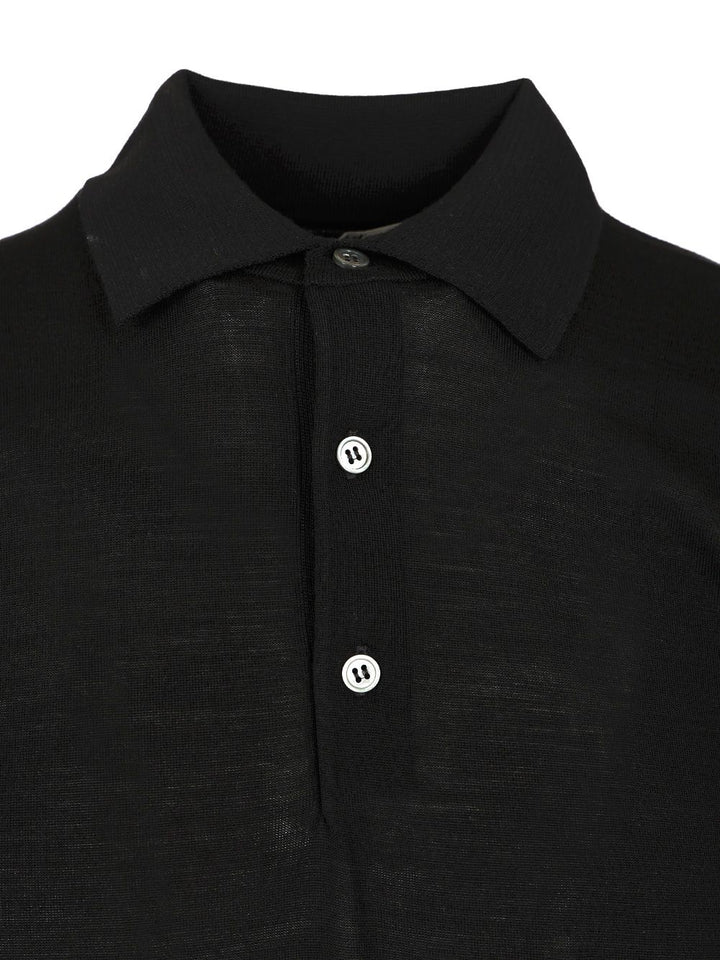Filippo De Laurentiis Wool Polo shirt - Nero | cb2464f86dfbdabedaebd593409b291c3339666a