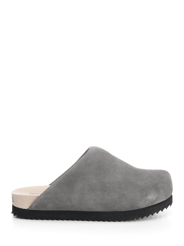 Zuecos de Ante Sandalias Grises