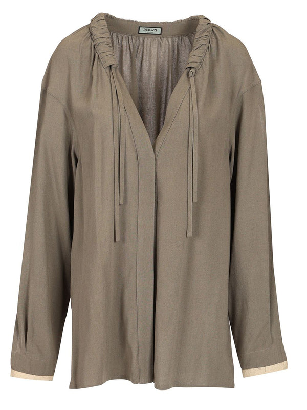 Charcoal Grey Blouse Shirts Grey