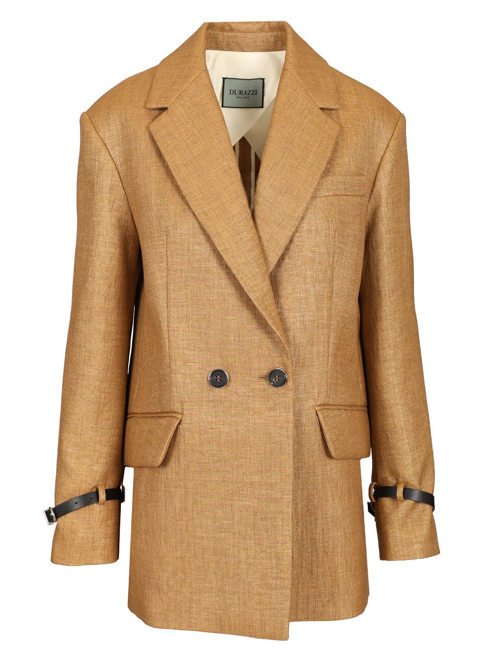 Durazzi Milano Double Breasted Tailored Jacket Giacche - Beige | f3a94227691109ec25609851a537d72b74acd52a