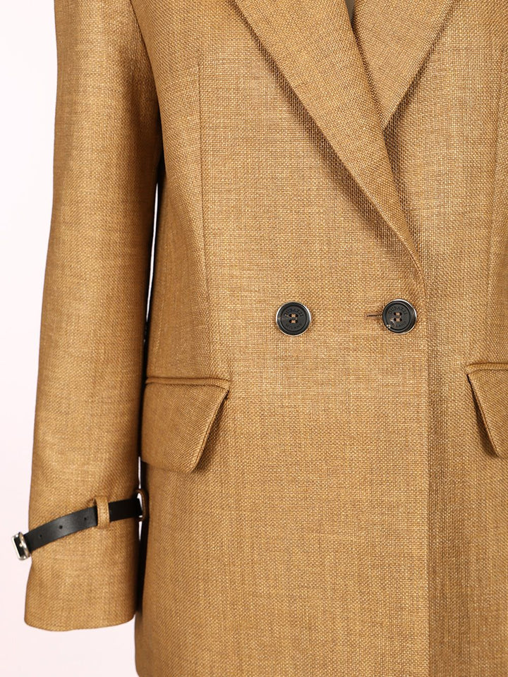 Durazzi Milano Double Breasted Tailored Jacket Giacche - Beige | 56e9dc77056450692364303b9565f9400d2cdb1f