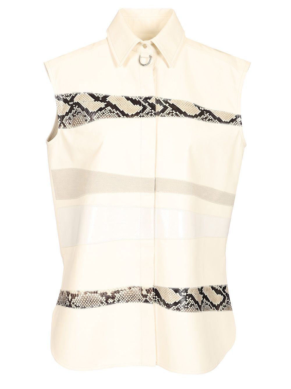 Durazzi Milano Sleeveless Leather Shirt Shirts - Bianco | 48dab510a532fa7adec548c6d80f101591cbe260