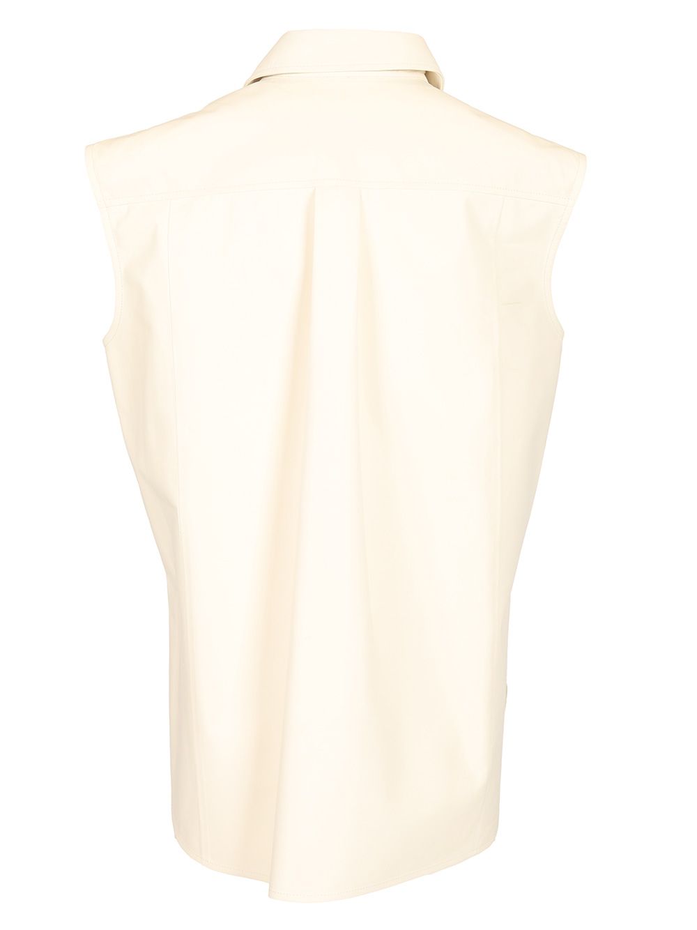 Durazzi Milano Sleeveless Leather Shirt Shirts - Bianco | 2e82d88e55a4b32bfe76858f5211d4f2e280be56
