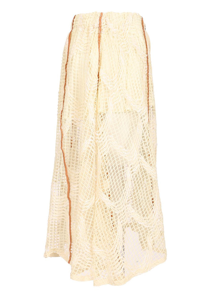 Durazzi Milano Mesh Midi Skirt Gonne - Bianco | a5d913491214a31001f7ed3e3117441a3396bd4b