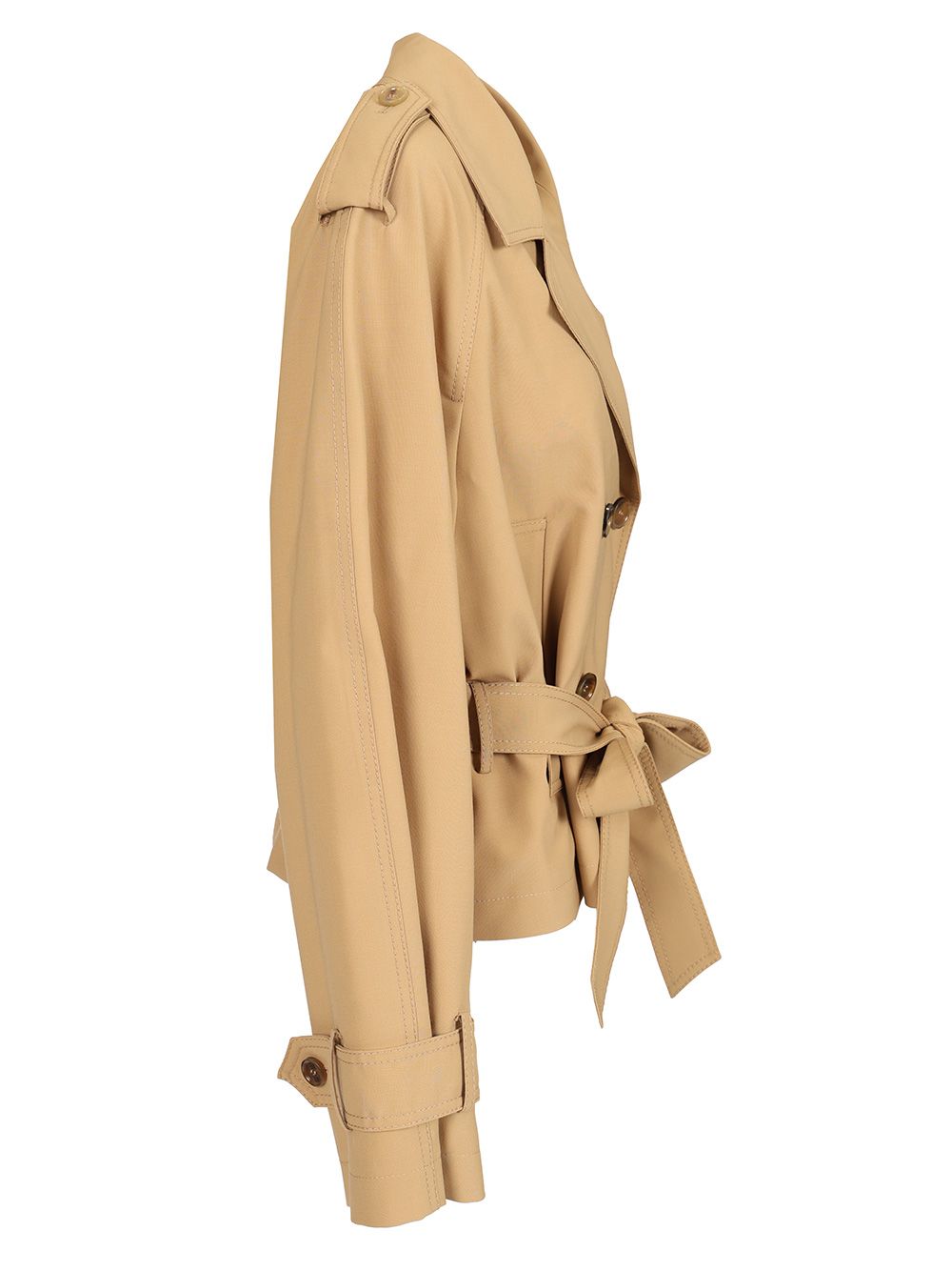 Marni Short Trench Coat With Belt Giacche - Beige | 48b64e31a2729cf1317519c5c0966c19af16b519