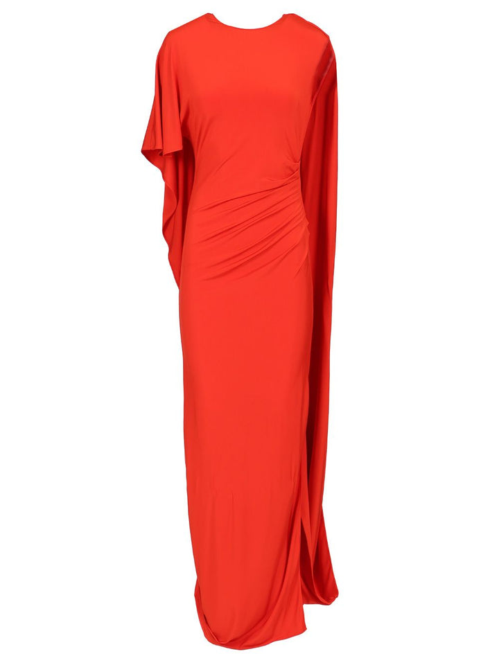 Stella Mccartney Asymmetrical Cape Maxi Dress Abiti - Rosso | 22a1b3e361ff9b51312e2e8e13f7a579ca5eefb9