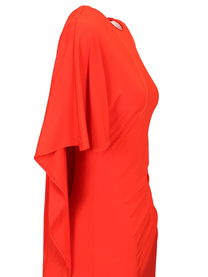Stella Mccartney Asymmetrical Cape Maxi Dress Abiti - Rosso | d79bba3878ec071503f5eb87155bc313e33ec8cc
