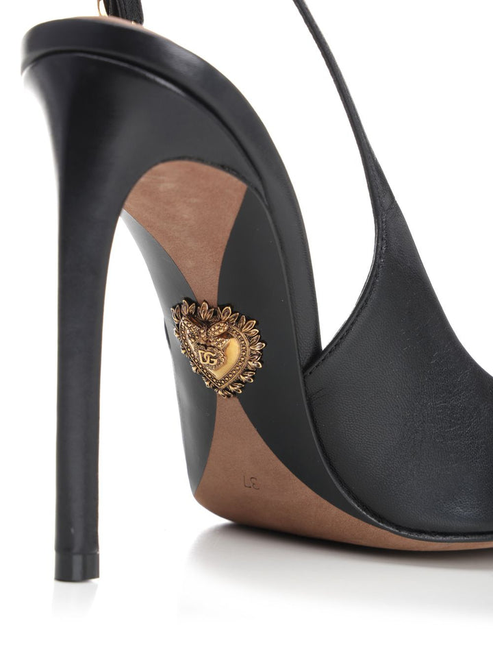 Dolce & Gabbana Leather Slingbacks Decollete - Nero | 7f2e237e47c16e5aeb06d6d7e1b088e234006761