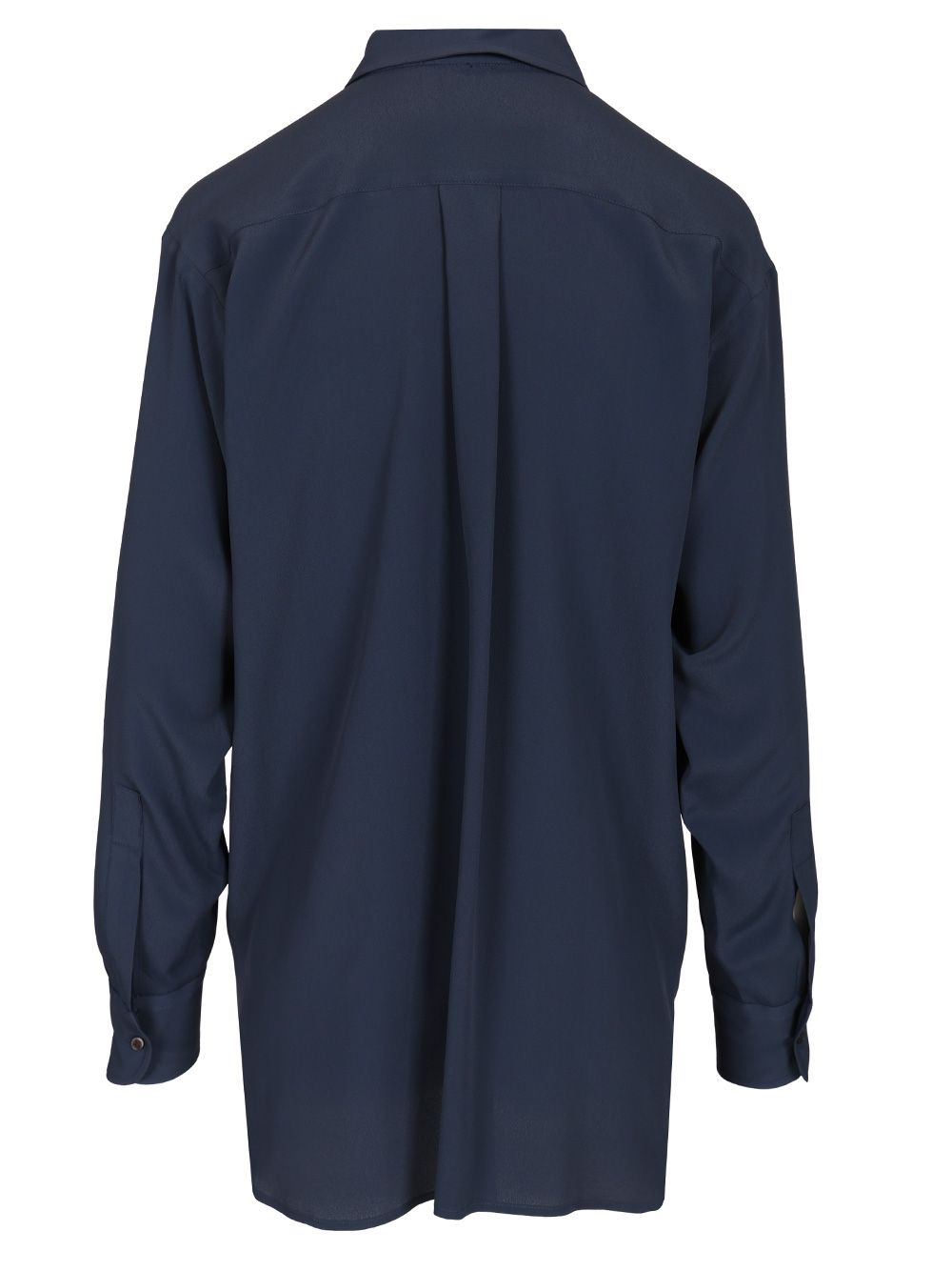 Al Duca D'Aosta Washed Silk Shirt Shirts - Blu | c5a3b42f407317db25f2457557526bd634b66519