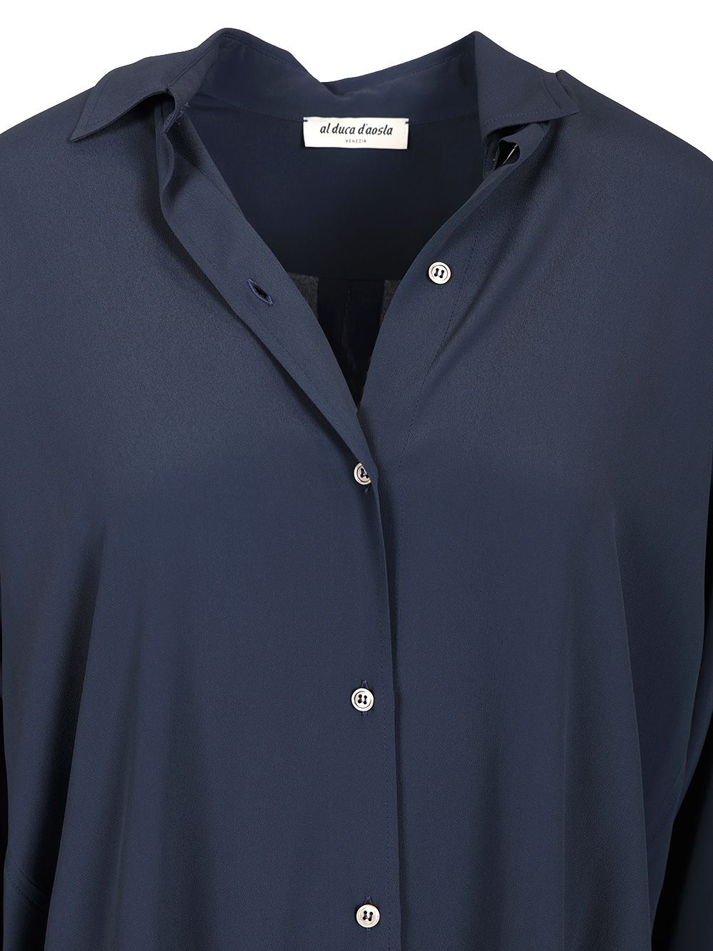 Al Duca D'Aosta Washed Silk Shirt Shirts - Blu | 83403391be25ea0e8fbcc8c8352122ccbc9e0014
