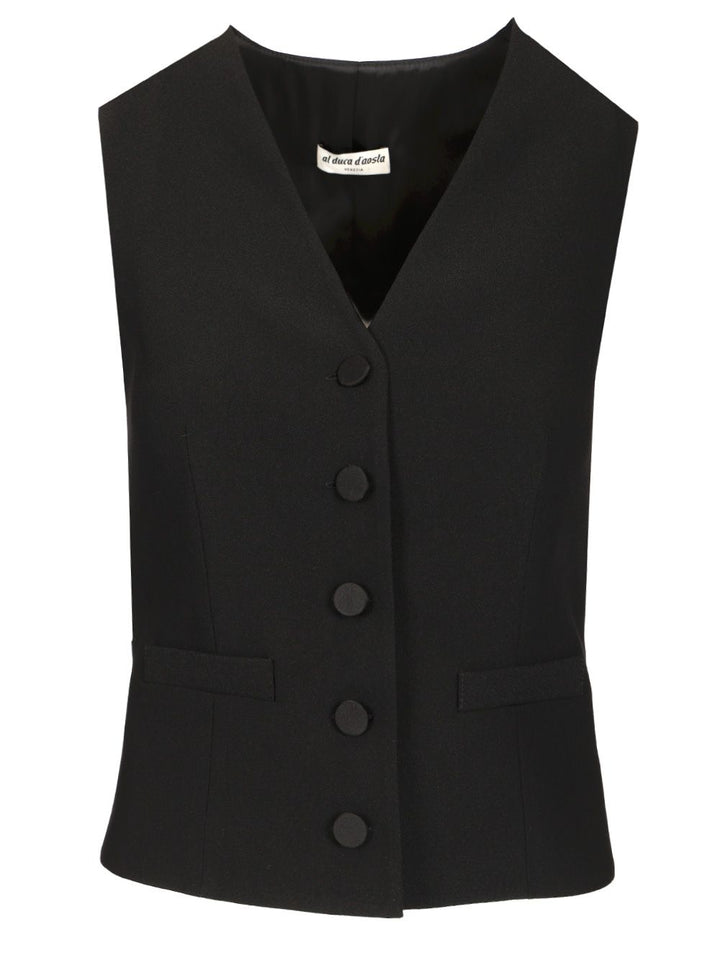 Al Duca D'Aosta Satin Back Vest Giacche - Nero | 016af2ec4d8c6098597dfb9bec94ab6d41c7c72f