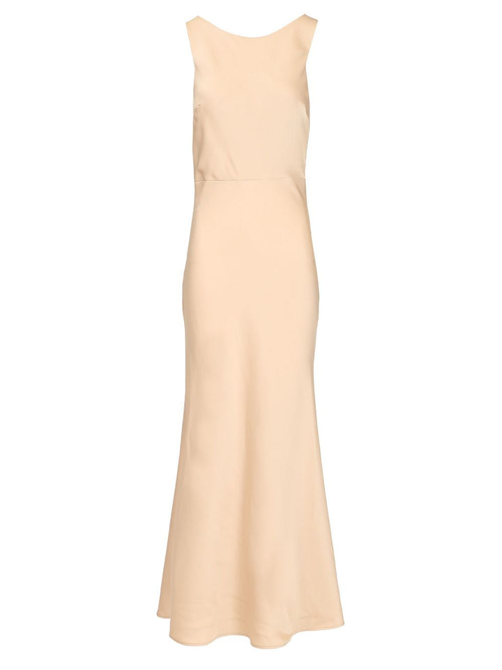 Al Duca D'Aosta Long Dress In Enver Satin Abiti - Beige | 116d5b50c28ab9f65528ecab82865da60b8fdd73