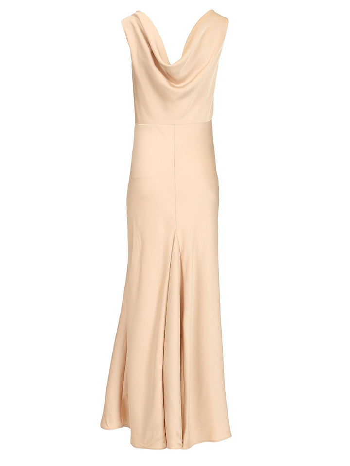 Al Duca D'Aosta Long Dress In Enver Satin Abiti - Beige | ebece3ab9ab9aa7d44c5326b1f73a6f138915ab2
