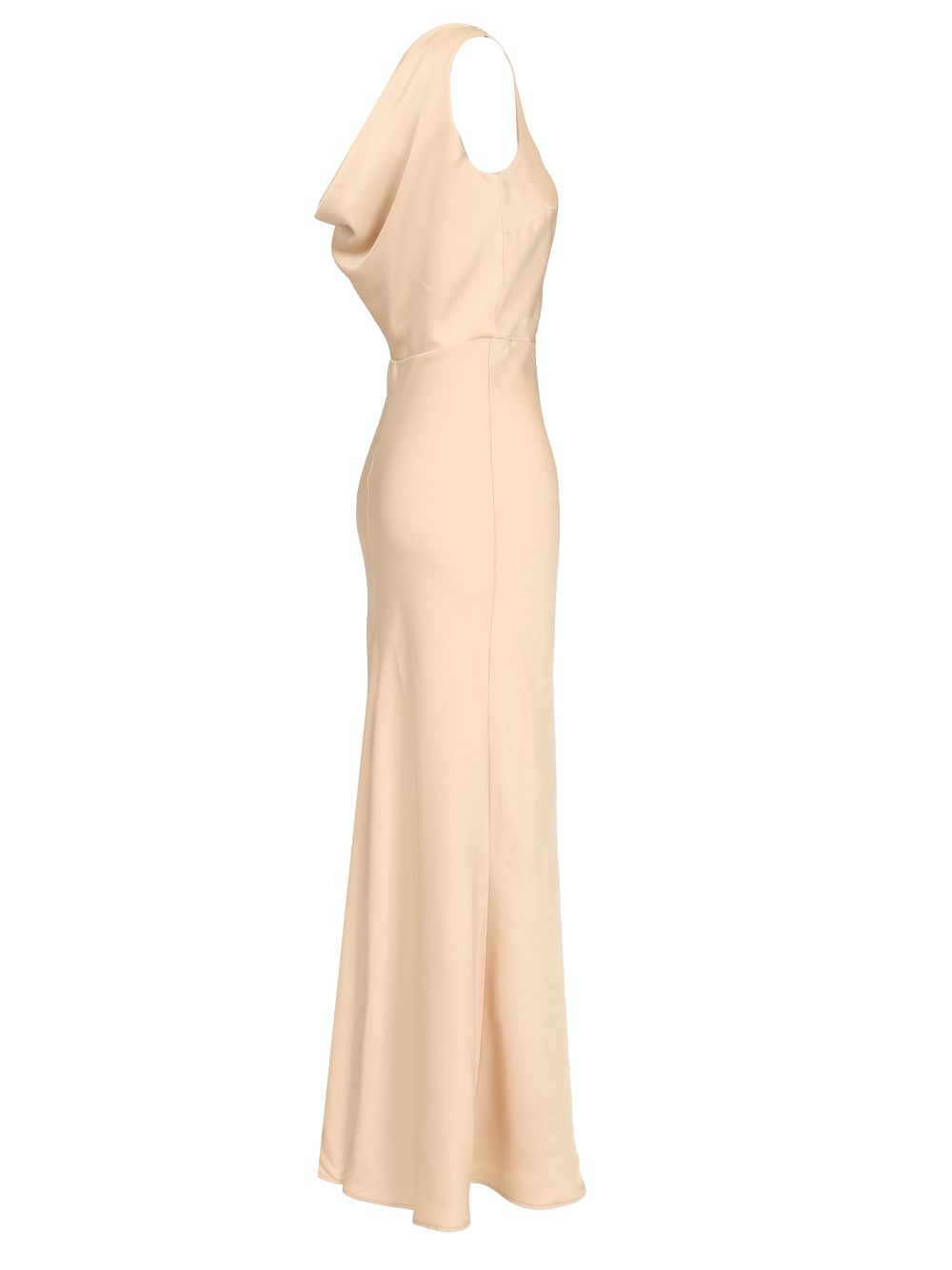 Al Duca D'Aosta Long Dress In Enver Satin Abiti - Beige | 08ec3ff19b62a04c32a92a62234c1df636ab5868
