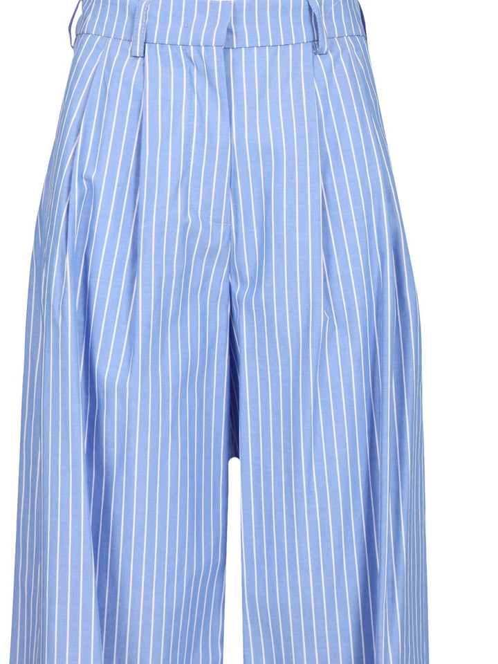 Al Duca D'Aosta Pantalone Pence Popeline Riga Azzurro-Bianco Trousers - Multicolor | 193f370217c546e691e8eda534e828d60dc2891a